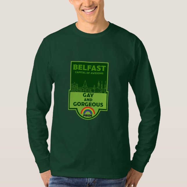 Camiseta Orgullo Gay Belfast - Brighton Ireland LGBT - (Anverso)