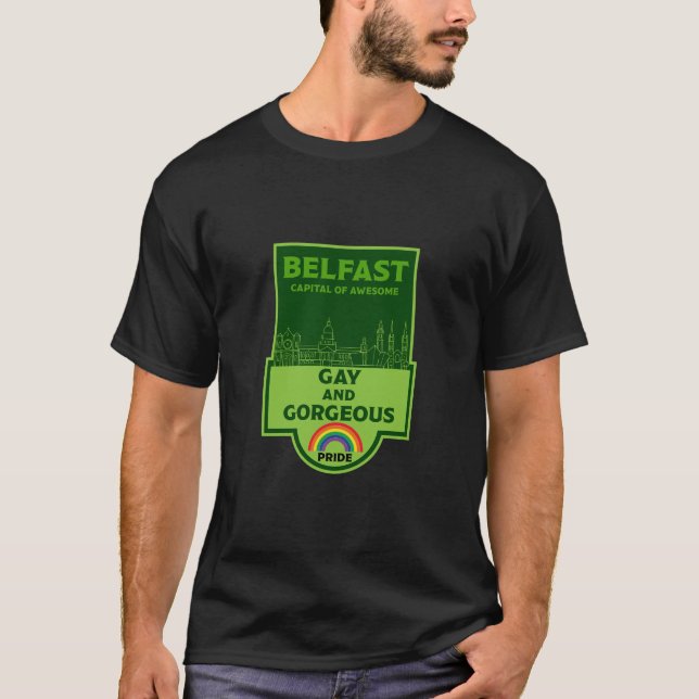 Camiseta Orgullo Gay Belfast - Brighton Ireland LGBT - (Anverso)