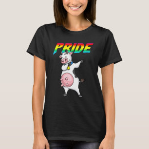 Camiseta Orgullo gay bisexual gays lesbiana de vaca lechera