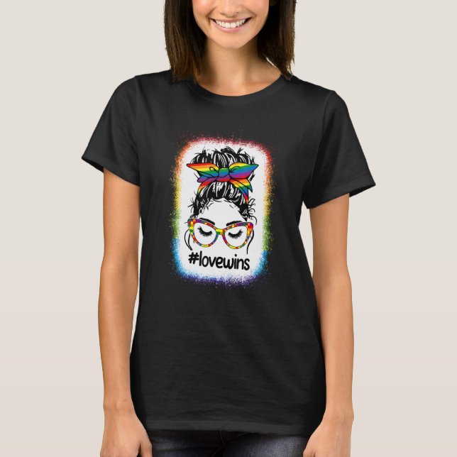 Camiseta Orgullo gay, broma, amor arcoiris gana LGBT LGBTQ  (Anverso)