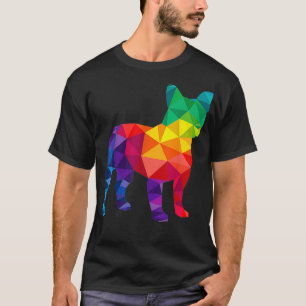 Camiseta Orgullo gay Bulldog francés LGBT Polígono con band