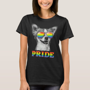 Camiseta Orgullo gay chihuahua Lgbt Bandera Arcoiris Gafas