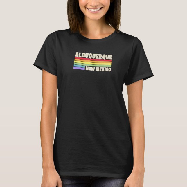 Camiseta Orgullo gay con bandera arcoiris en el nuevo Méxic (Anverso)