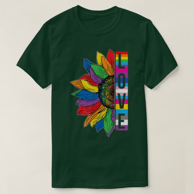 Camiseta Orgullo gay con bandera arcoíris LGBTQ (Diseño del anverso)