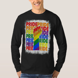 Camiseta Orgullo gay con bandera arcoiris y resistencia bla