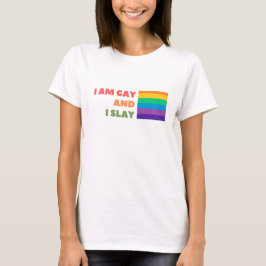 Camiseta Orgullo gay con cotización soy gay y mato