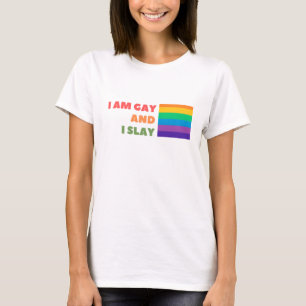Camiseta Orgullo gay con cotización soy gay y mato