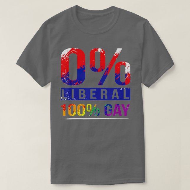 Camiseta Orgullo gay conservador Bandera arco iris LGB (Diseño del anverso)