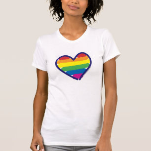 Camiseta Orgullo Gay Corazón Arcoiris