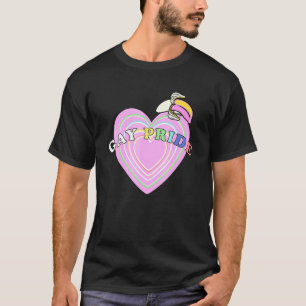 Camiseta Orgullo Gay Corazón Banana Desfile Lgbtq+ Lesbiana