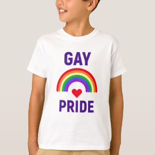 Camiseta Orgullo gay  Corazón y arco iris