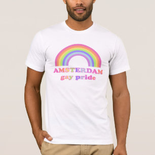 Camiseta Orgullo gay de Amsterdam - arco iris
