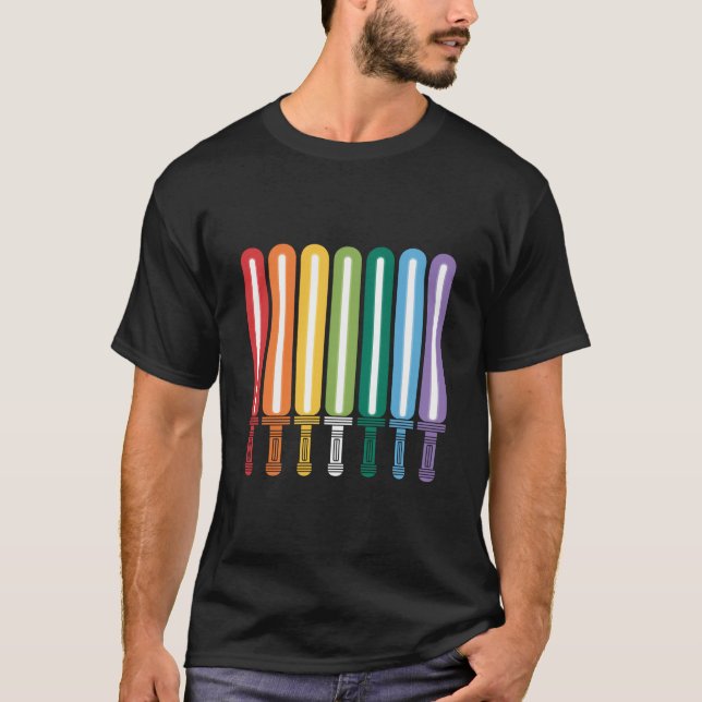 Camiseta Orgullo gay de bandera LGBT (Anverso)