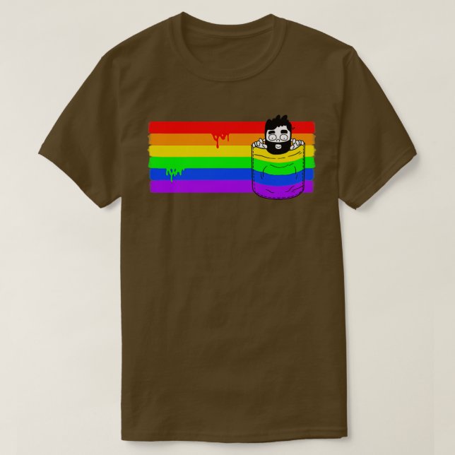 Camiseta Orgullo gay de bolsillo (Diseño del anverso)