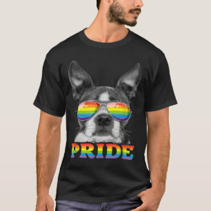 Camiseta Orgullo gay de Boston Terrier Lgbt Bandera Arcoiri