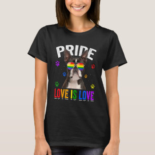 Camiseta Orgullo gay de Boston Terrier Lgbt Perro con bande