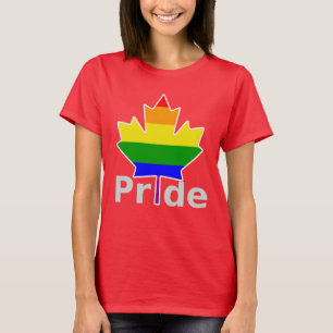 Camiseta Orgullo gay de Canadá: Hoja de arce con bandera ar