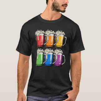 Camiseta Orgullo gay de cerveza LGBTQ Bandera arcoiris de L