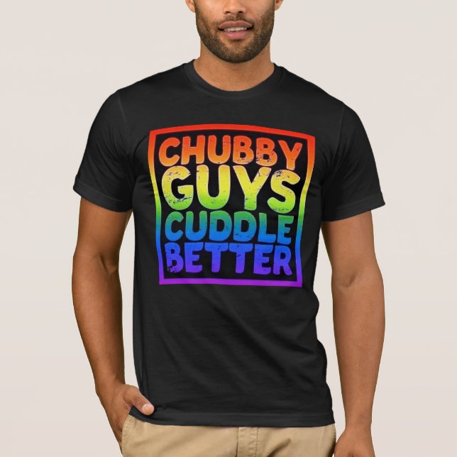 Camiseta Orgullo gay de Chubby chicos mejor guardados (Anverso)