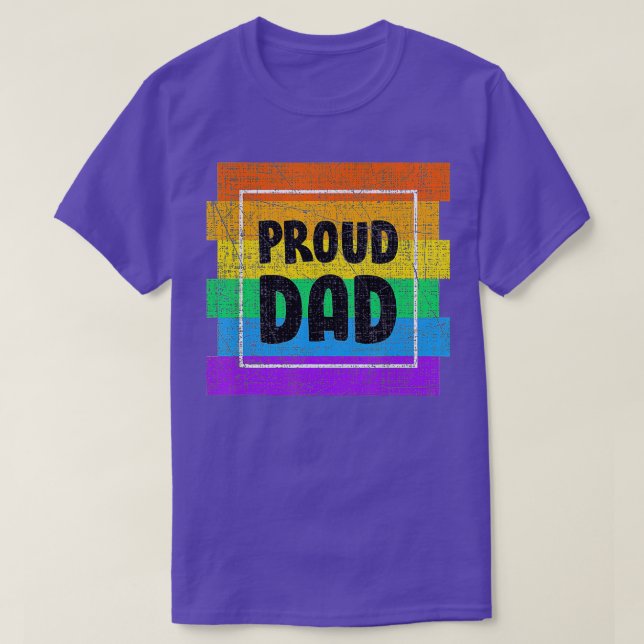 Camiseta Orgullo gay de hombres padre orgulloso compañero L (Diseño del anverso)