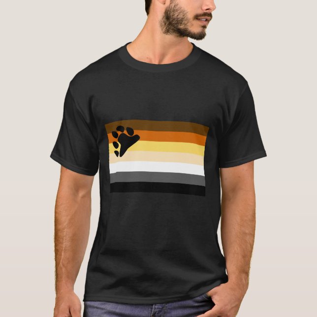 Camiseta Orgullo gay de la bandera LGBT del oso (Anverso)
