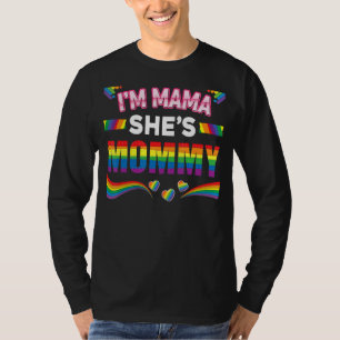 Camiseta Orgullo gay de mamá lesbiana Soy mamá Ella es mamá
