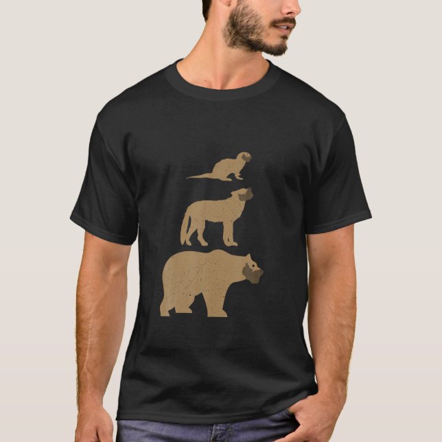 Camiseta Orgullo gay de Otter Wolf Bear (Anverso)