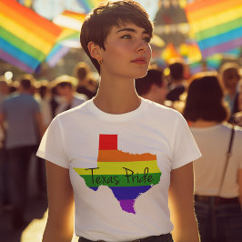 Camiseta Orgullo gay de Texas: El arcoiris femenino