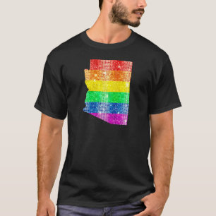 Camiseta Orgullo gay del estado de Arizona Mapa de bandera