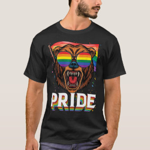 Camiseta Orgullo gay del oso LGBTQ Bandera arcoiris gafas d