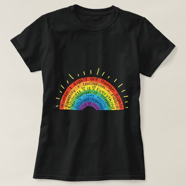 Camiseta Orgullo gay Derechos humanos Las vidas negras impo (Diseño del anverso)