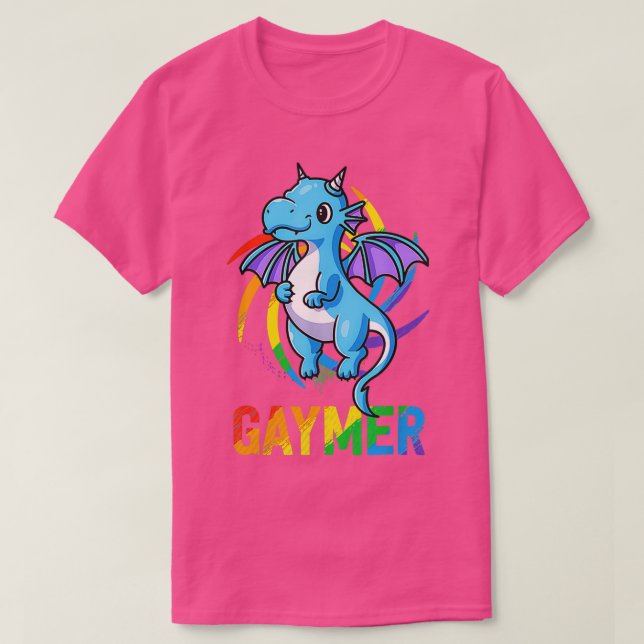 Camiseta Orgullo Gay Dragon Gaymer Lgbt Orgullo (Diseño del anverso)