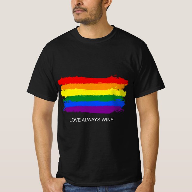 Camiseta Orgullo Gay El Amor A La Igualdad Arcoiris Gana La (Anverso)