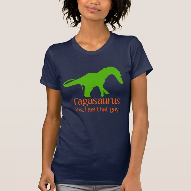 Camiseta Orgullo gay - Fagasaurus (Anverso)