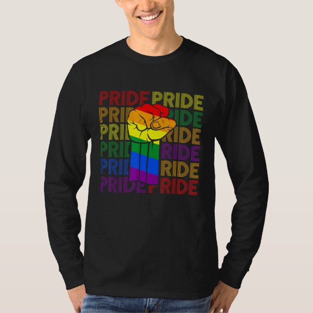 Camiseta Orgullo Gay Fist Bump Lgbt - Lgbtq Lesbian Lgbt Mo (Anverso)
