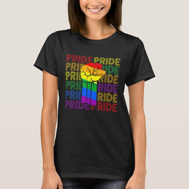 Camiseta Orgullo Gay Fist Bump Lgbt - Lgbtq Lesbian Lgbt Mo (Anverso)