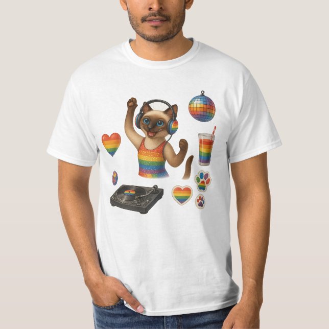 Camiseta Orgullo Gay Gato - LGBTQ (Anverso)