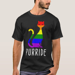 Camiseta Orgullo Gay Gatos Y Arcoíris Lgb Gato Purride