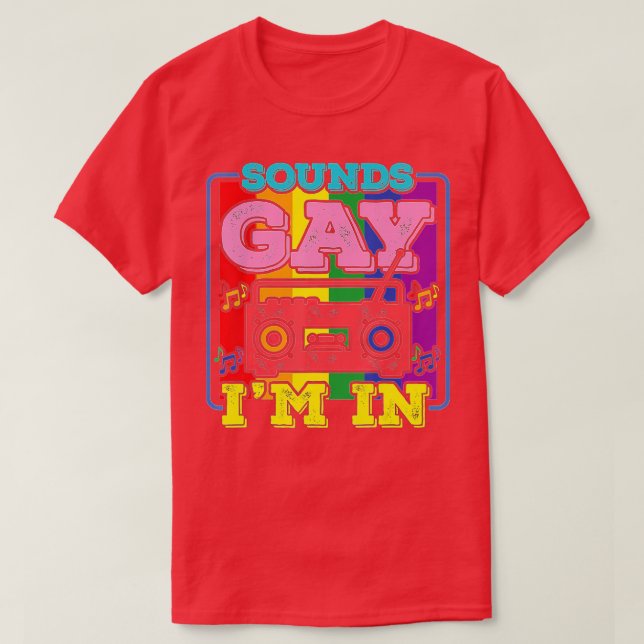 Camiseta Orgullo Gay Gracioso Suena Gay En (2) (Diseño del anverso)