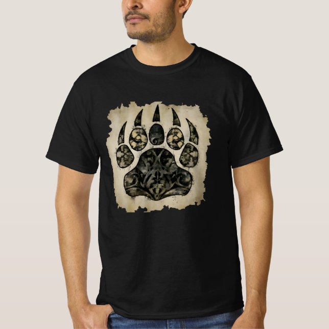 Camiseta ¡¡Orgullo gay Guay angustiado paw de oso CALIENTE! (Anverso)