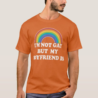 Camiseta Orgullo Gay Hombres LGBT Arcoíris No Gay Pero Mi N