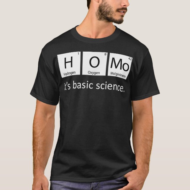 Camiseta Orgullo gay homo su tabla de ciencias básicas peri (Anverso)