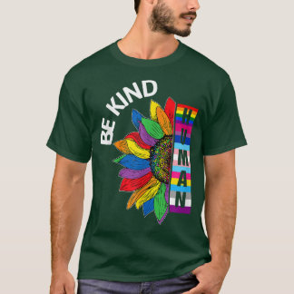Camiseta Orgullo Gay Humano, Arcoiris Flor Tipo Bandera LGB