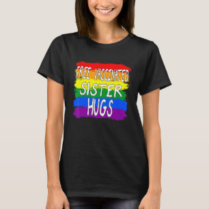 Camiseta Orgullo Gay Lesbiano Vacunado Hermano Libre Abrazo