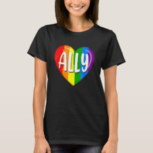Camiseta Orgullo gay LGBT Aliado LGBT Retro cardíaco con ba