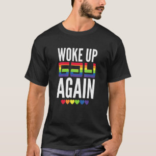 Camiseta Orgullo gay LGBT Arcoiris despertó a homosexual de