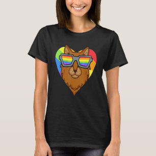 Camiseta Orgullo Gay LGBT Arcoíris - Raza de gato Somali - 