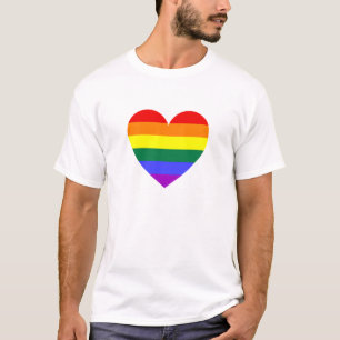 Camiseta Orgullo gay LGBT Corazón arcoiris