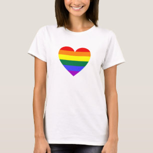 Camiseta Orgullo gay LGBT Corazón arcoiris