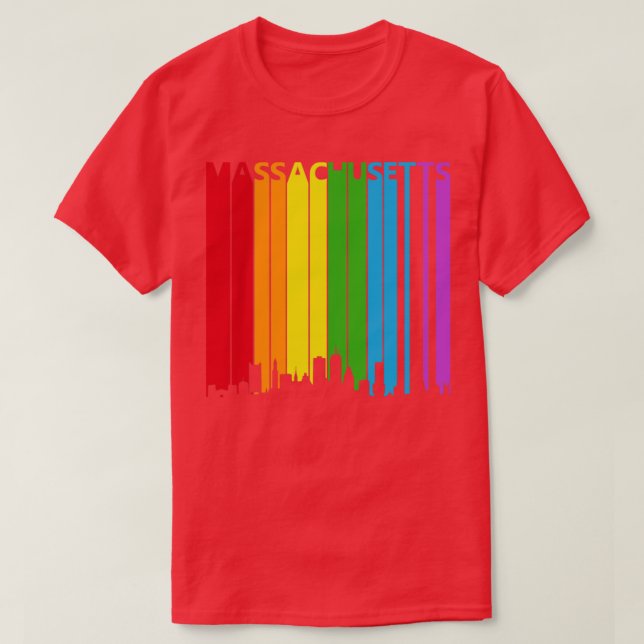 Camiseta Orgullo gay LGBT de Massachusetts (Diseño del anverso)